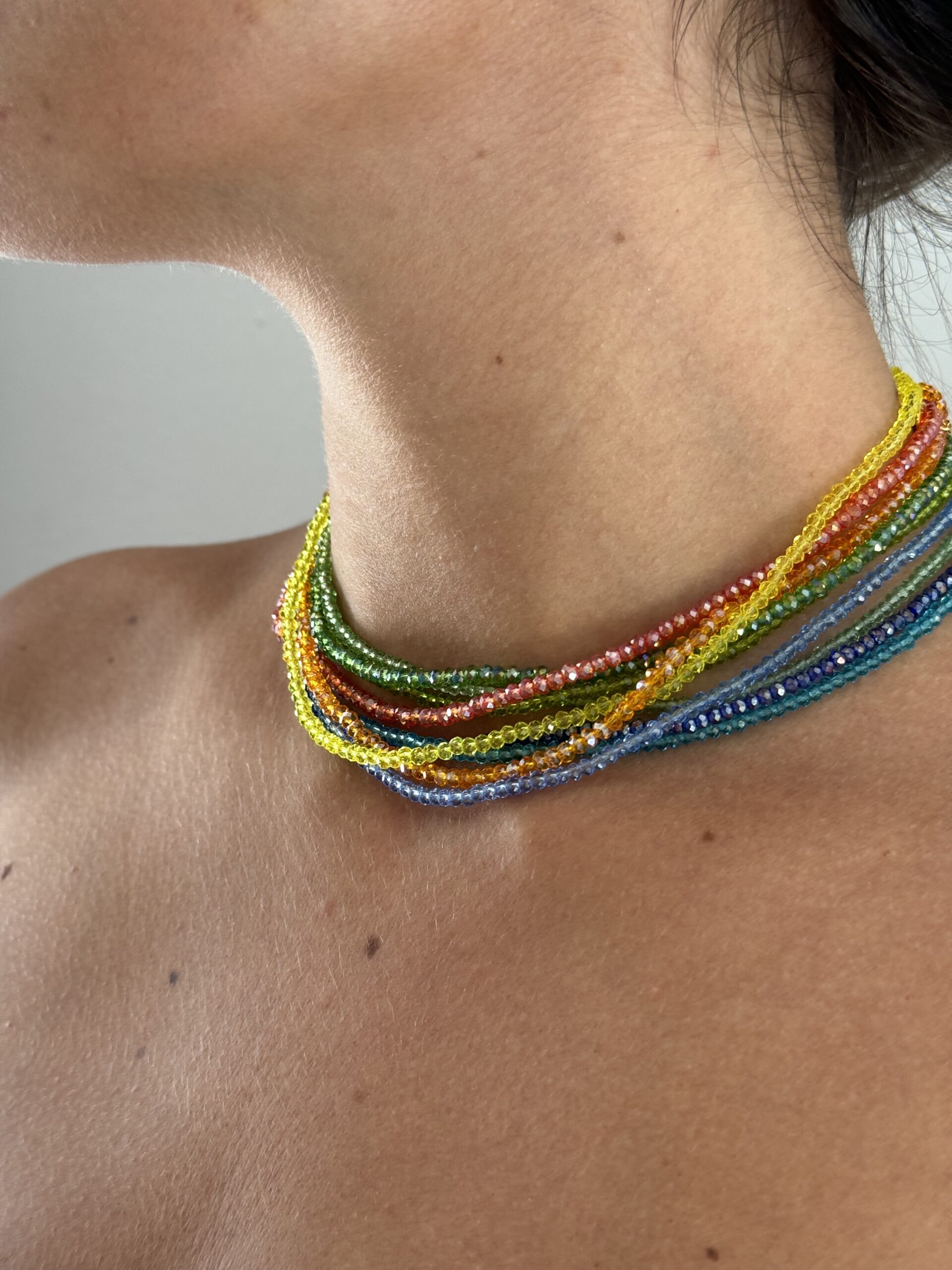 Collar cristales multicolor